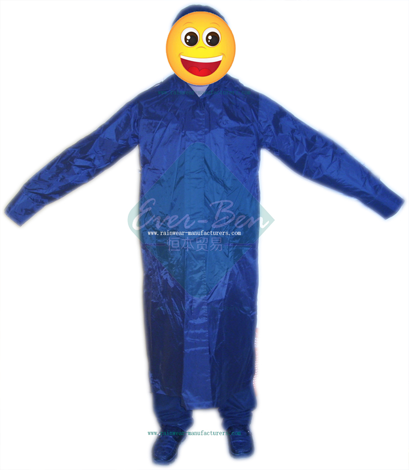 Nylon Long Rain Jacket|Waterproof Trench Coat-Nylon Plus Size Raincoat